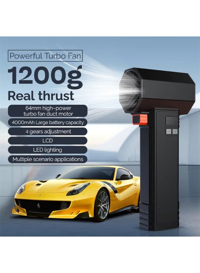 64mm Oversize Turbo Dryer Blower | High-Speed Brushless Motor Car Drying Fan | Powerful Violent Turbo Air Blower for Vehicle Detailing & Water Removal - Image 5
