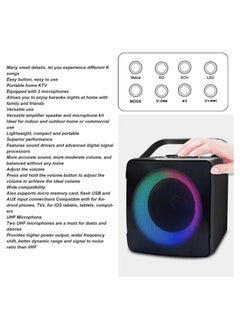 SDRD SD508 Home Karaoke Portable Bluetooth Speaker Dual Wireless Microphone Live TV FM Radio TF Card USB Subwoofer Music Center Audio  - Image 4