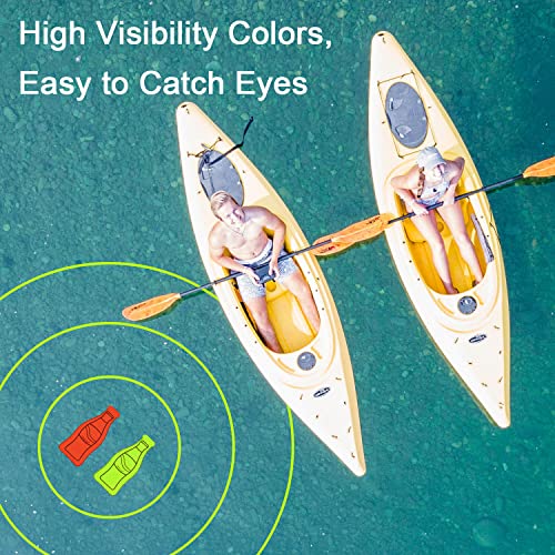 Wisdompro Floating Keychain for Boat Keys, Float 5 to 6 keys, Waterproof Neoprene Key Chain - Orange, Green - Image 3