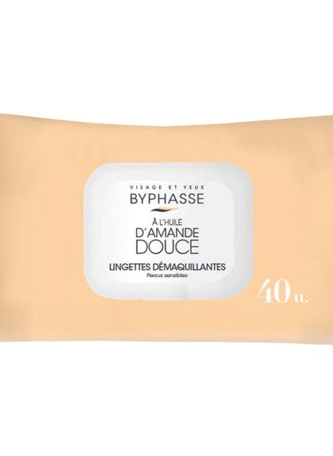 BYPHASSE MAKE UP REMOVER WIPES 40WIPES