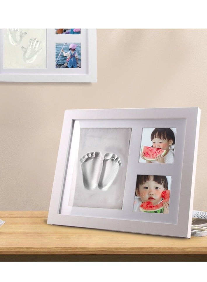 Baby Footprint Kit, Baby Foot and Hand Print Kit, Baby Keepsake Frame, Nursery Pictures Frames, Hand Print Mold Kit, New Mom Gifts, Baby Newborn Essentials Must Haves, Baby Shower Gifts - Image 3