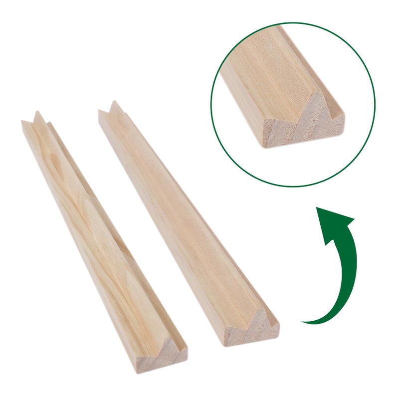 GOTHINK Wooden Mahjong Tiles Trays/Racks/Holders Set of 4, Upgrade Your Mahjong Game, Racks for Mahjong, Mexican Train, Dominoes, and More (Rack Only) - Image 4