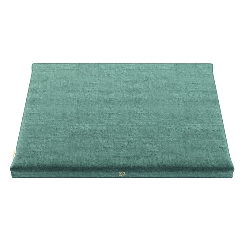 Mindful Modern Mindful Modern Velvet Zabuton Meditation Mat  Luxurious Meditation Cushion Pillow with 100 Cotton Filling  Enjoy Better Posture and Greater Comfort for Zafu or Bench Emerald Green
