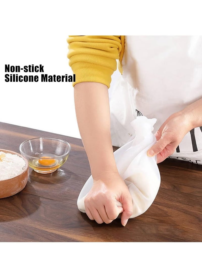 GMORO 2pcs Kneading Dough Bag,Silicone Kneading Bag,Multifunctional Dough Mixer for Bread and Cookie,Flour Mixing Bag Preservation Bag, Bread Kneading Tool Reusable Dough Bag,Cooking Tool - Image 3