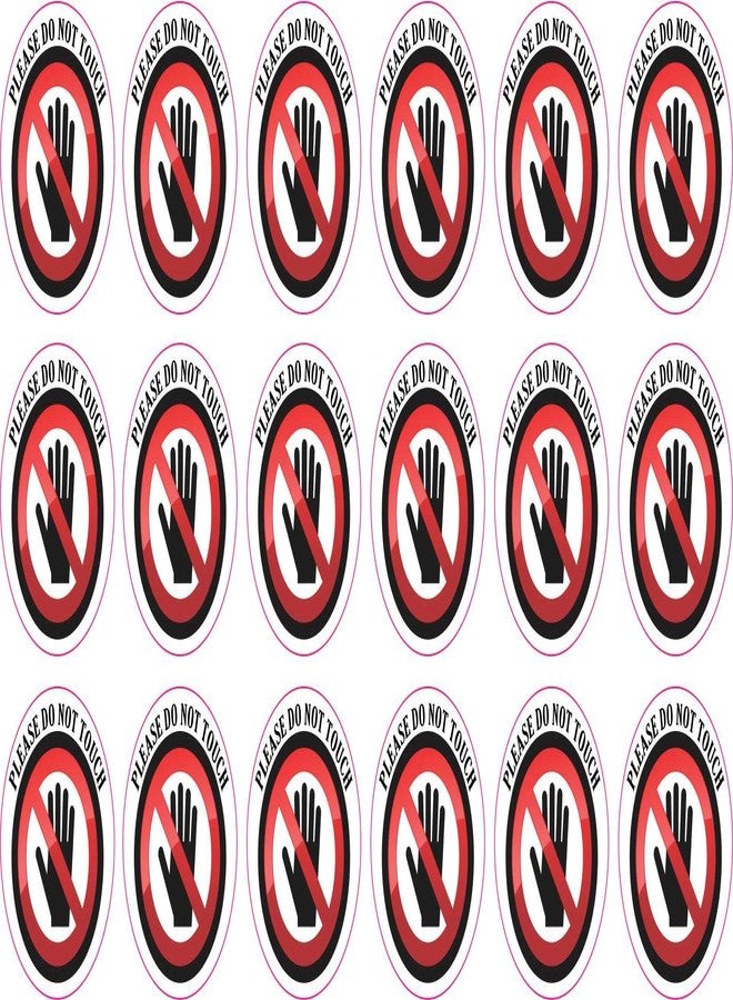 StickerTalk Please Do Not Touch Vinyl Stickers, 18 Stickers, 1 inch by 1 inch Each