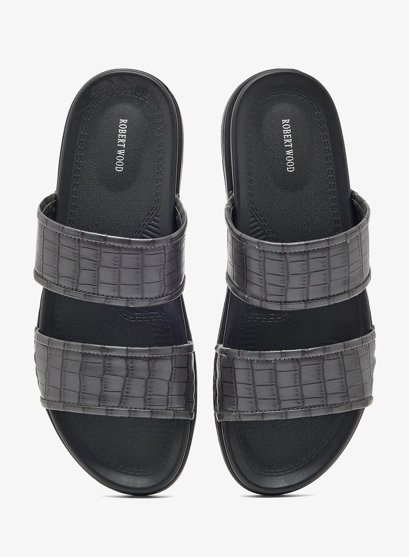 Robert Wood Comfortline Croc Emboss Casual Sandals - Image 4