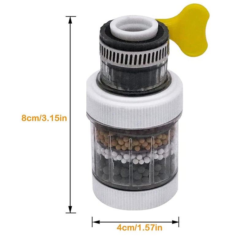 Veterit VETERIT 1 Pcs Faucet Filter Activated Carbon Clean Purifier Cartridge Water filter Purifier for Kitchen Bathroom Activated Carbon Faucet Suitable for Tap Filter Element for Kitchen  - Image 2