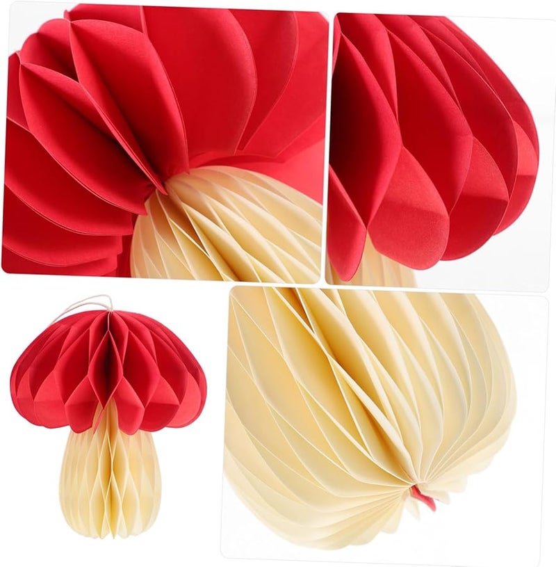 كرة عسلية كروية على شكل فطر معلقة للزينة لحفلات الزفاف وأعياد الميلاد - Image 5