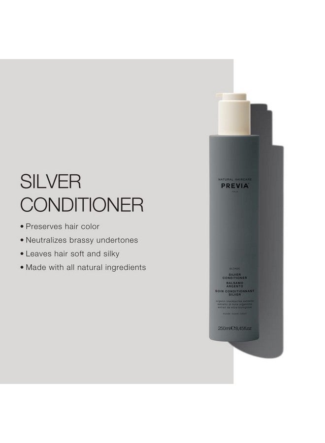 PREVIA Blonde Silver Conditioner Deep Conditioning Treatment For Blonde Gray And White Hair (8.45 Oz) - Image 3