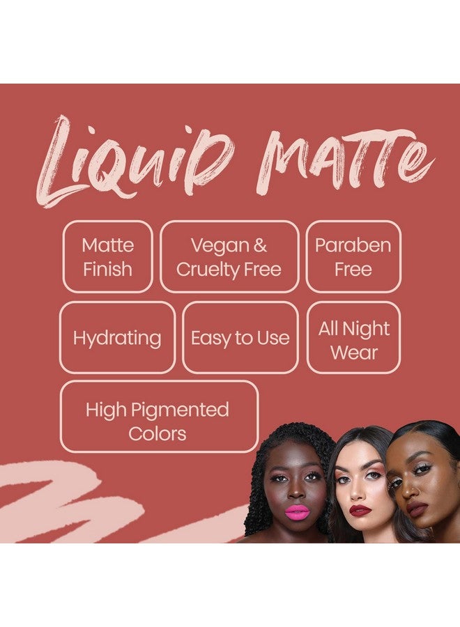 Vegan Liquid Matte Lipstick High Pigment & Longlasting Unimpressed Mid Tone Pink