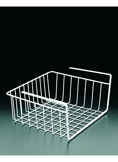 Go Hooked 12 Inch Under Shelf Basket Powder Coated Iron White Powder Coated Iron for Maximum Storage Efficiency Optimize Your Space for Kitchen and Pantry Home and Office Set of 3
