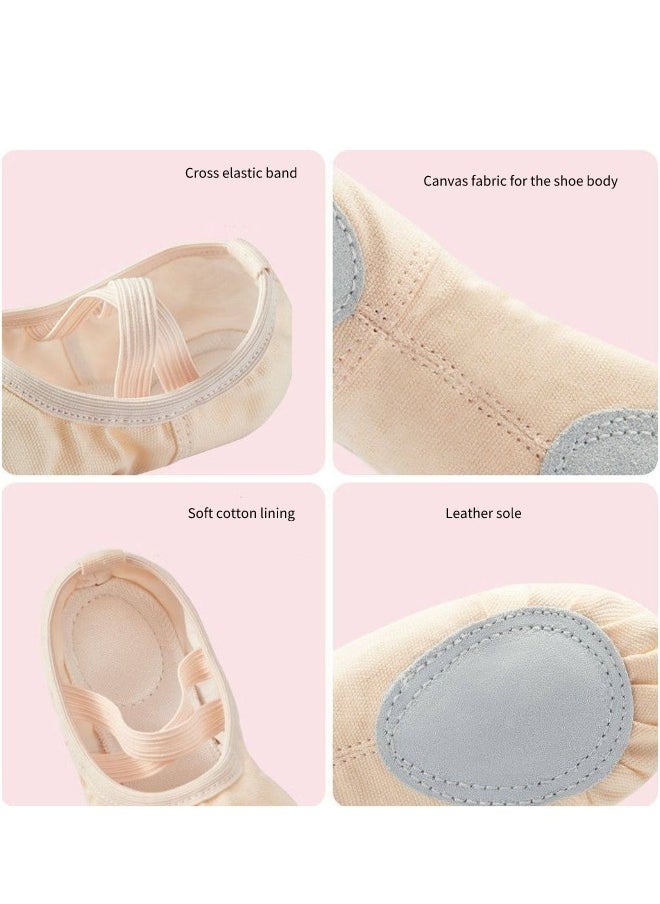 ShebSheb - Ballet Shoes For Kids Girls Women Women's Ballet Slipper Dance Shoes Canvas Ballet Shoes Yoga Shoes For ballet dance practice gymnastics yoga modern dance - Image 1