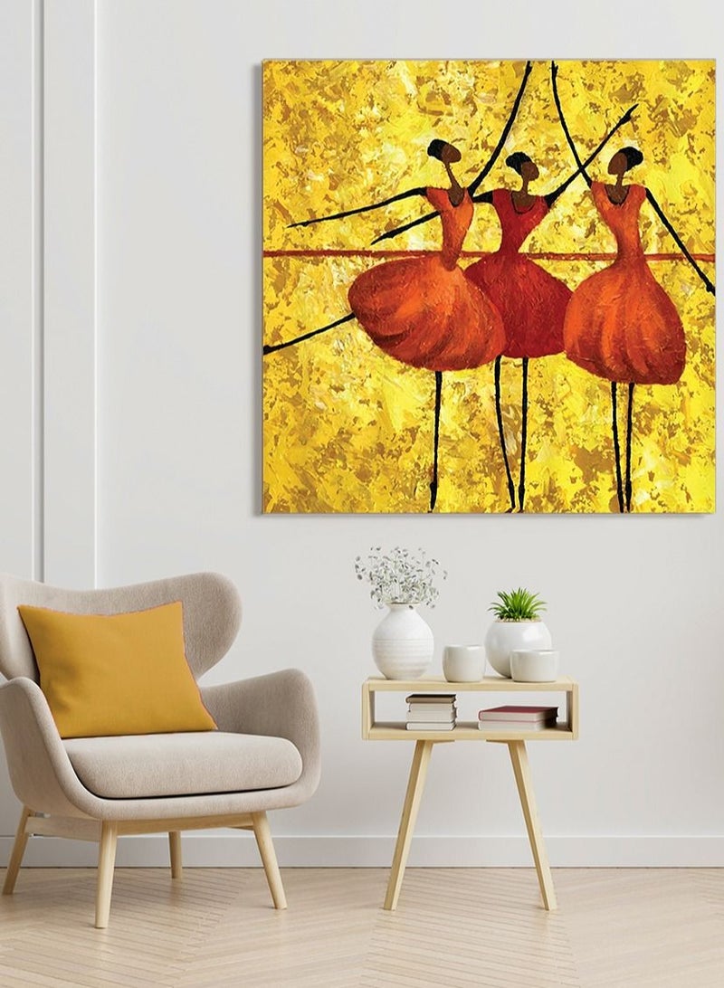 Droplyte Arabesque Ballet Wall Art Design & Painting Card Board MDF 30 CM x 30 CM - Image 1