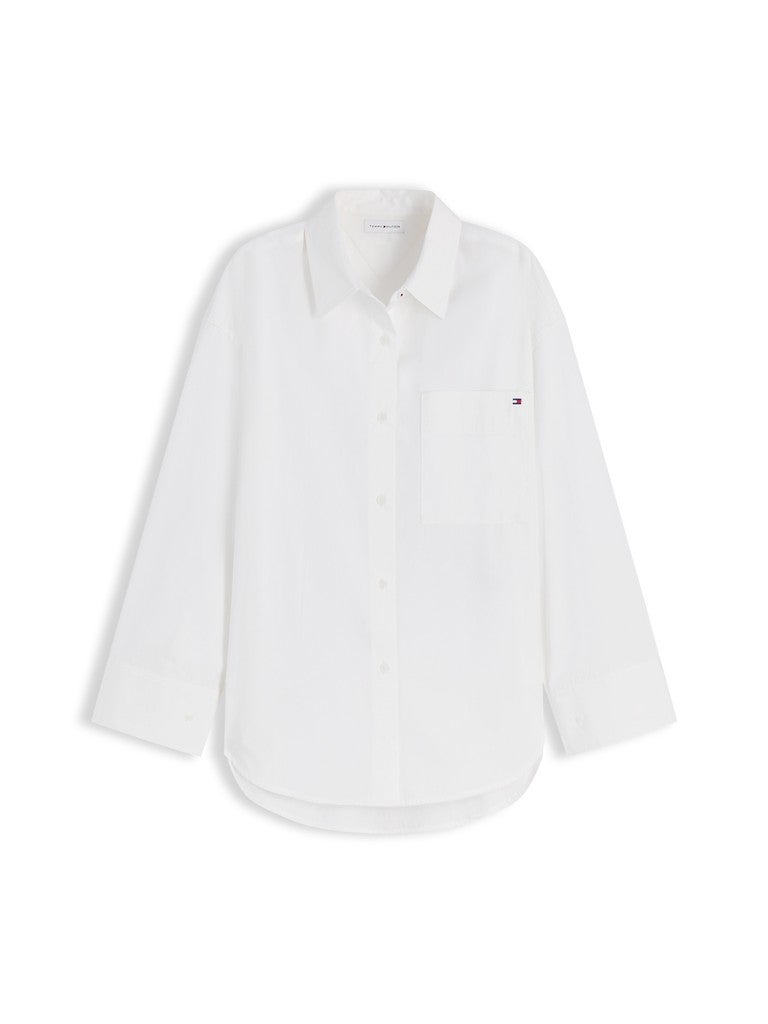 TOMMY HILFIGER Oversized Fit Flag Embroidery Poplin Shirt - Image 5