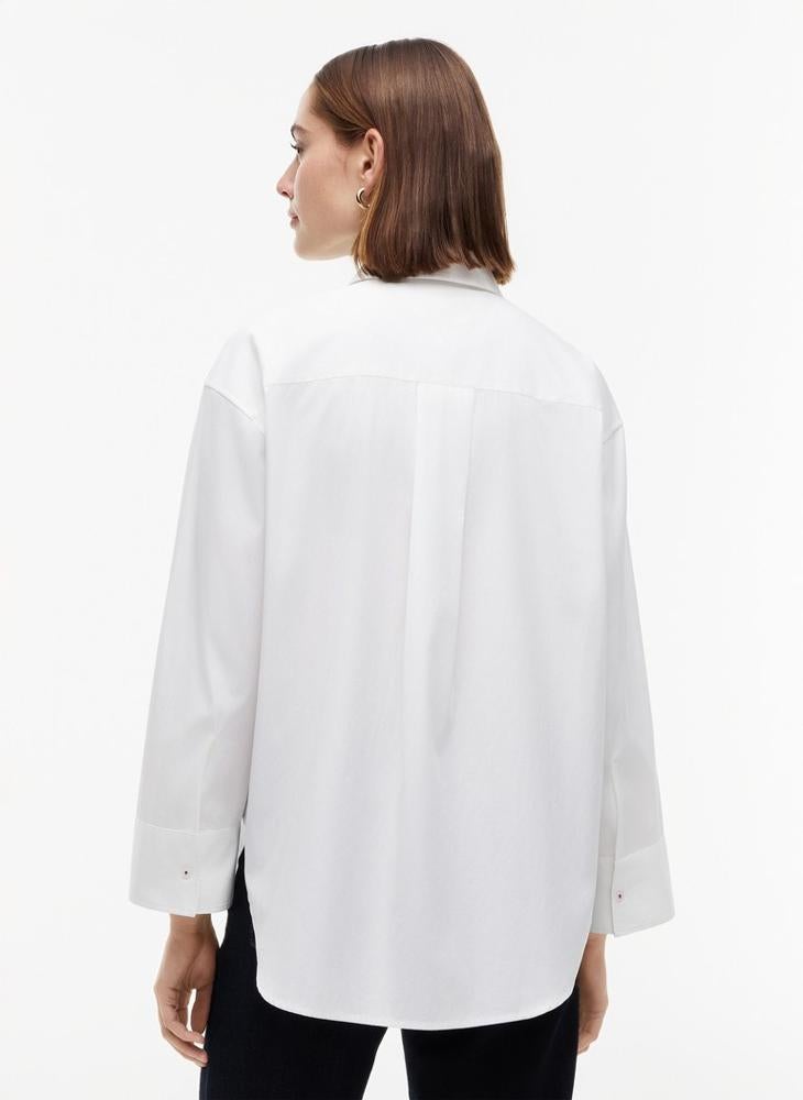 TOMMY HILFIGER Oversized Fit Flag Embroidery Poplin Shirt - Image 2