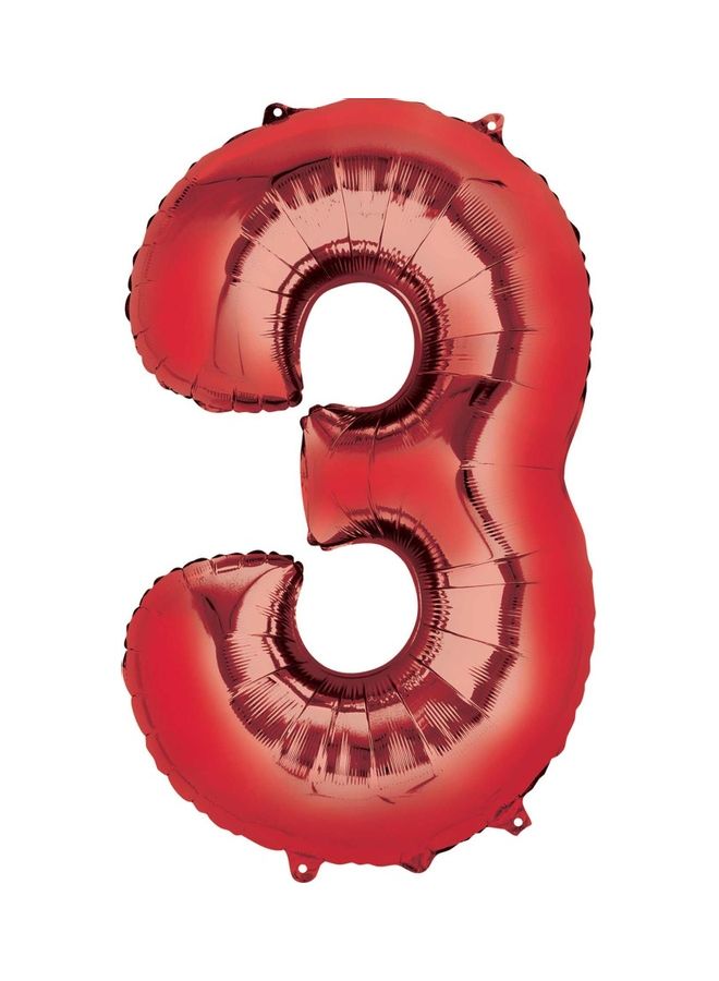 NIBEMINENT Number 3 Shaped Balloon 55x88cm