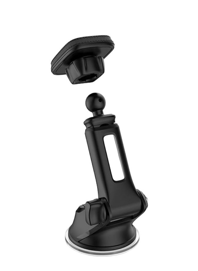 Hoco CA42 – Cool Journey Mobile Car Holder for Center Console with Adjustable Stretch Rod | Universal Mount Compatible with iPhone, Samsung, Xiaomi, Oppo, Huawei | 360° Rotation, Anti-Slip Grip, Strong Suction Cup | Hands-Free Driving – Black  - Image 3