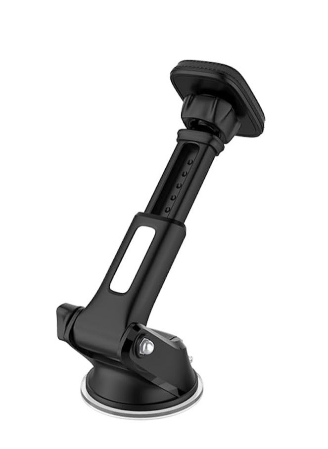 Hoco CA42 – Cool Journey Mobile Car Holder for Center Console with Adjustable Stretch Rod | Universal Mount Compatible with iPhone, Samsung, Xiaomi, Oppo, Huawei | 360° Rotation, Anti-Slip Grip, Strong Suction Cup | Hands-Free Driving – Black  - Image 4