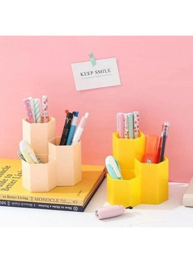 Spaceshoop Hexagon Desk Pencil Holder Stand For Office Table Stand  - Image 2