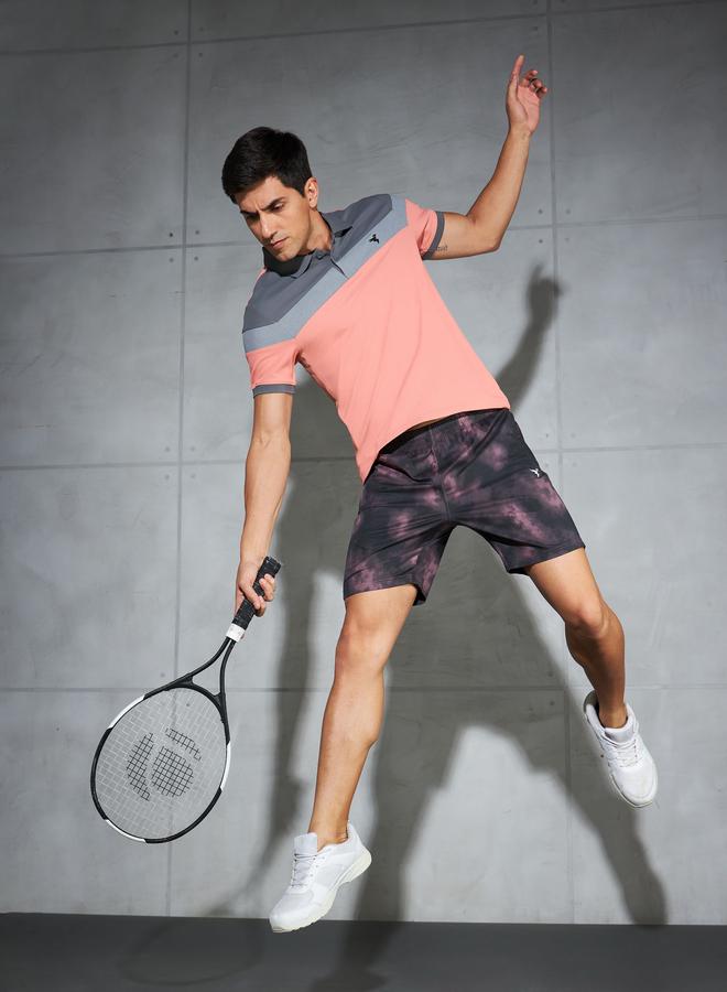 Technosport Solid 2-Way Stretch Tie-Dye Print Shorts - Image 5