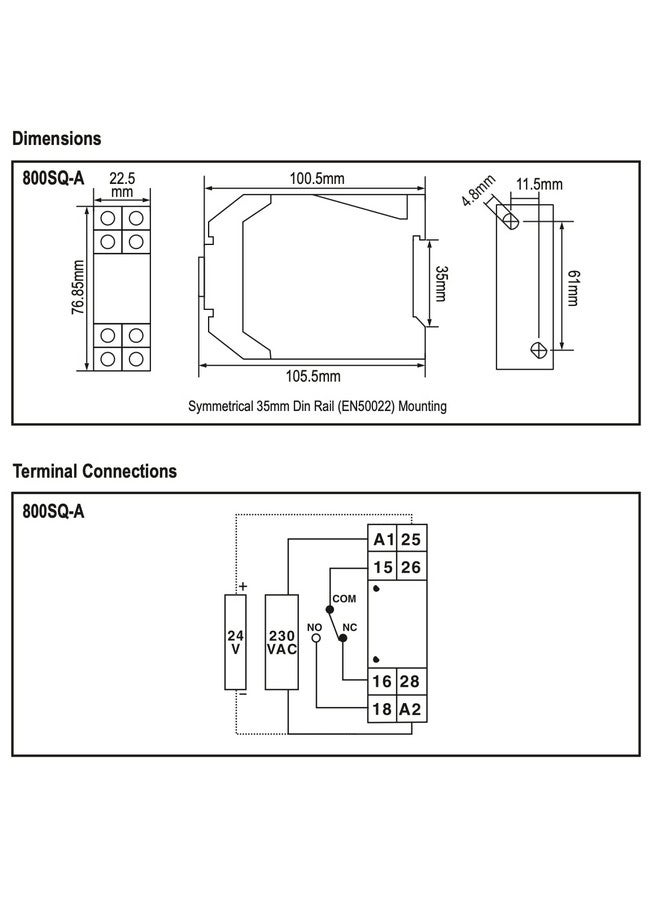 Selec 800Sq-A Din Rail On Delay Timer - Image 2