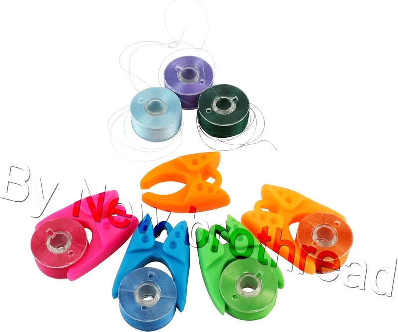New brothread 60 Thread Spool Holder + 20 Bobbin Holders + 20 Bobbin Clips - Prevents Thread Ends From Unwinding - For Sewing Machine Thread & Embroidery Spool - Image 4