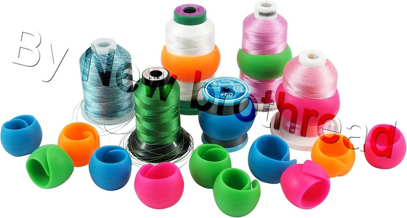 New brothread 60 Thread Spool Holder + 20 Bobbin Holders + 20 Bobbin Clips - Prevents Thread Ends From Unwinding - For Sewing Machine Thread & Embroidery Spool - Image 3