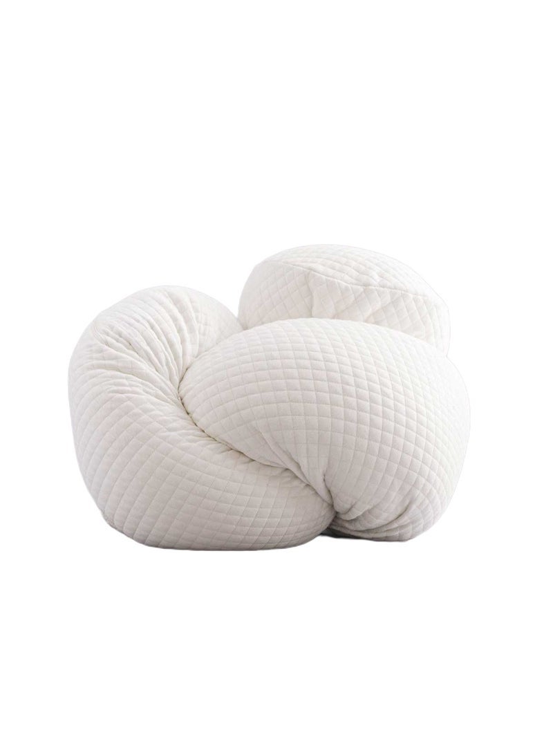 Neyam Body Pillow: A 153 cm x 23 cm cylindrical pillow with memory foam. The body pillow is Soft, flexible, and height-adjustable. Comes with extra foam for personalized comfort, ensuring full-body support. - Image 3