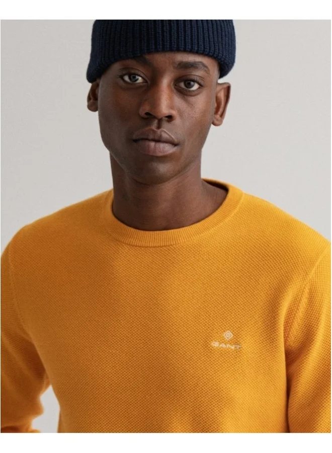 GANT Gant Cotton Pique Crew Neck Sweater