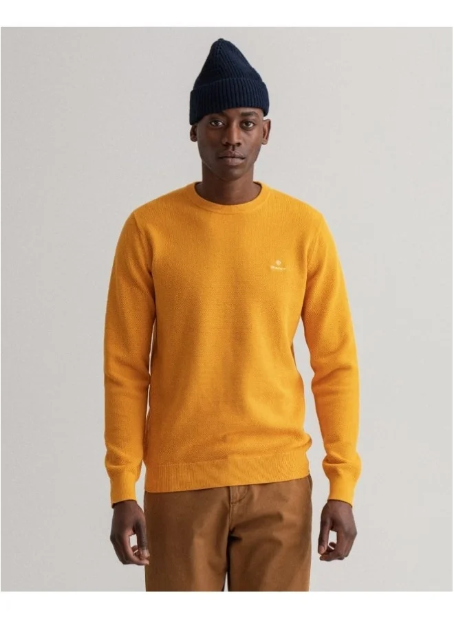 GANT Gant Cotton Pique Crew Neck Sweater