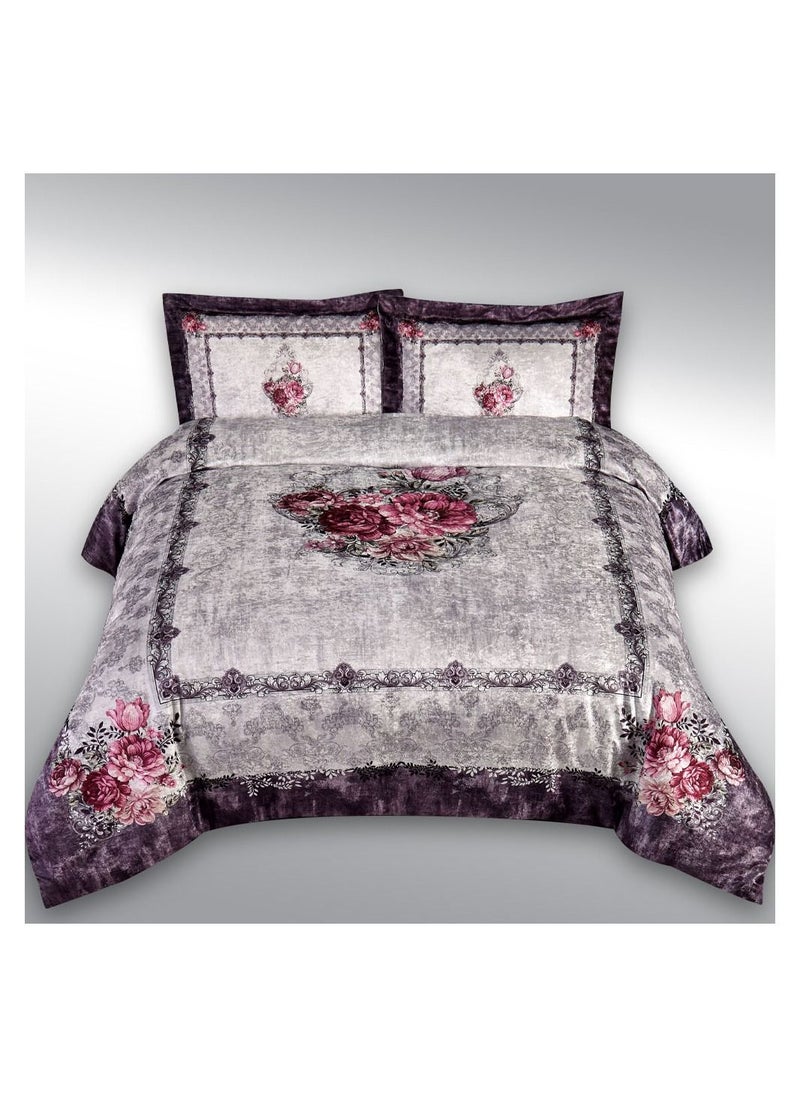 Family Bed quilt 3 pieces Velvet tableau size 240 x 250 cm model 702 from Family Bed  - Image 2