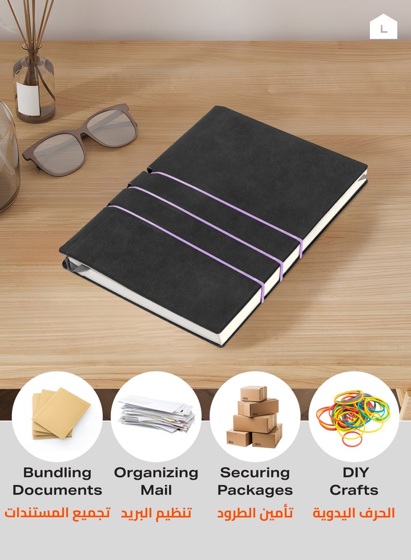 لوازم مجموعة أربطة مطاطية ملونة (25-38-50 ملم)  | أربطة مطاطية متينة قابلة للتمدد للأغراض العامة للمنزل والمكتب والمدرسة ومستلزمات القرطاسية - Image 4