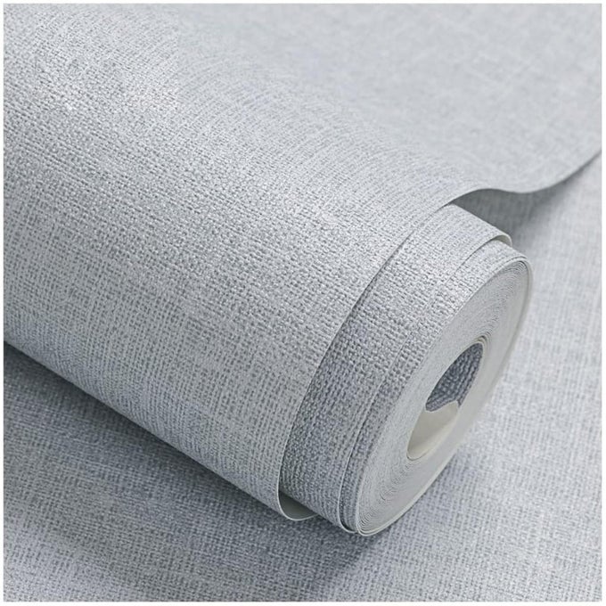 FABRIC PEEL AND STICK WALLPAPER GRAY FAUX GRASSCLOTH WALL PAPER SELFADHESIVE 178 X 118 LINEN WALLPAPERS REMOVABLE WALLPAPER EMBOSSED TEXTURED CONTACT PAPER DECORATION BACKSPLASH COUNTERTOP LINERS