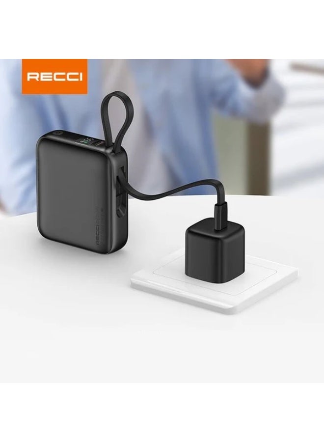 ريتشي بنك الطاقة Recci Energy Block RPB-P63، بسعة 20,000 مللي أمبير/ساعة، وقوة 22.5 واط، مع منفذ USB-C وكابل Lightning - Image 4