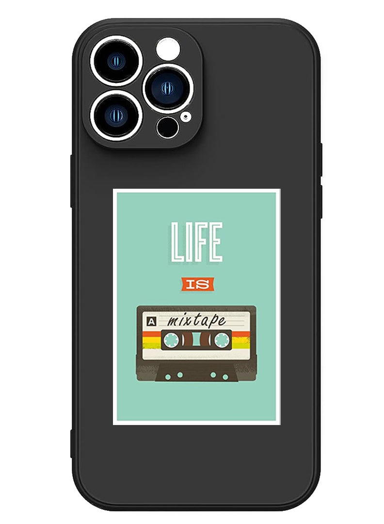 Theodor Protective Slim Fit Case Liquid Silicone Cover with Full Body Protection Anti-Scratch Shockproof Case For iPhone 12 Pro Max Black  - Life is a Mixtape copy - Image 1
