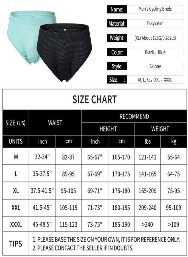 WOSAWE Men Bike Underwear Breathable Padded Bicycle Briefs Cycling Underwear Shorts - Image 4
