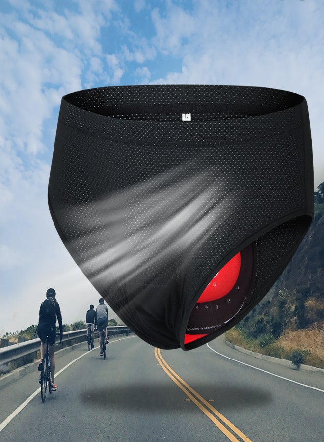 WOSAWE Men Bike Underwear Breathable Padded Bicycle Briefs Cycling Underwear Shorts - Image 3