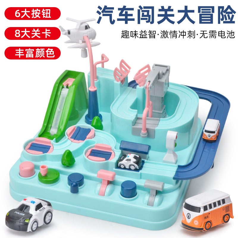 Children'S Boys' Track Car Challenge Parking Lot Small Train Girls' Toy Gift Set Educational Mini - Image 3