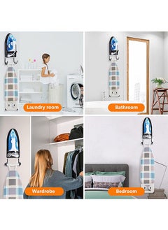 Garlo Lroning Board Hanger Wall Mount, Electric Iron Holder Laundry Room Iron and Ironing Board Storage Organizer Shelf with Removable Hooks for Household Bathroom Cabinet  - Image 4