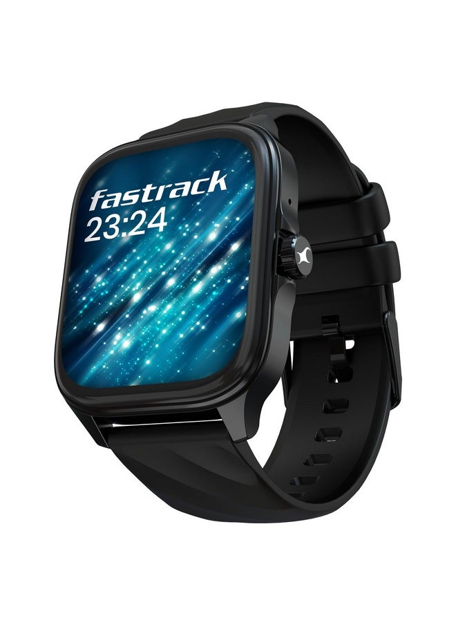 fastrack Fastrack New Astor FS1 PRO Smart Watch, Large Super AMOLED Display (1.97") AOD, AI Voice Assistance, Functional Crown, SingleSync BT Calling, 100+ Sports Modes & Smartwatch Faces, IP68 (Black)  - Image 1
