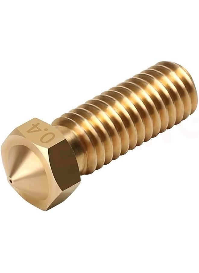 Generic 10Pcs for E3D Volcano Nozzle Stainless Steel Brass Nozzles for E3D V6 Volcano Hotend M6 Extruder 1.75 3mm PLA Suitable (Color : Brass 1.75mm, Size : 0.4mm)  - Image 1