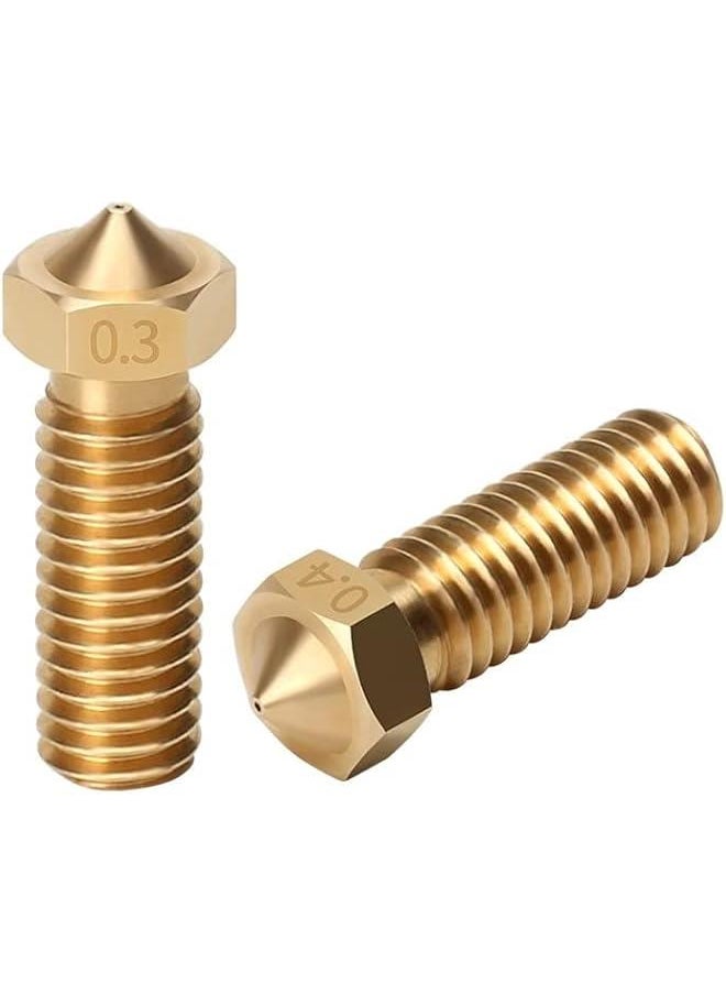 Generic 10Pcs for E3D Volcano Nozzle Stainless Steel Brass Nozzles for E3D V6 Volcano Hotend M6 Extruder 1.75 3mm PLA Suitable (Color : Brass 1.75mm, Size : 0.4mm)  - Image 3
