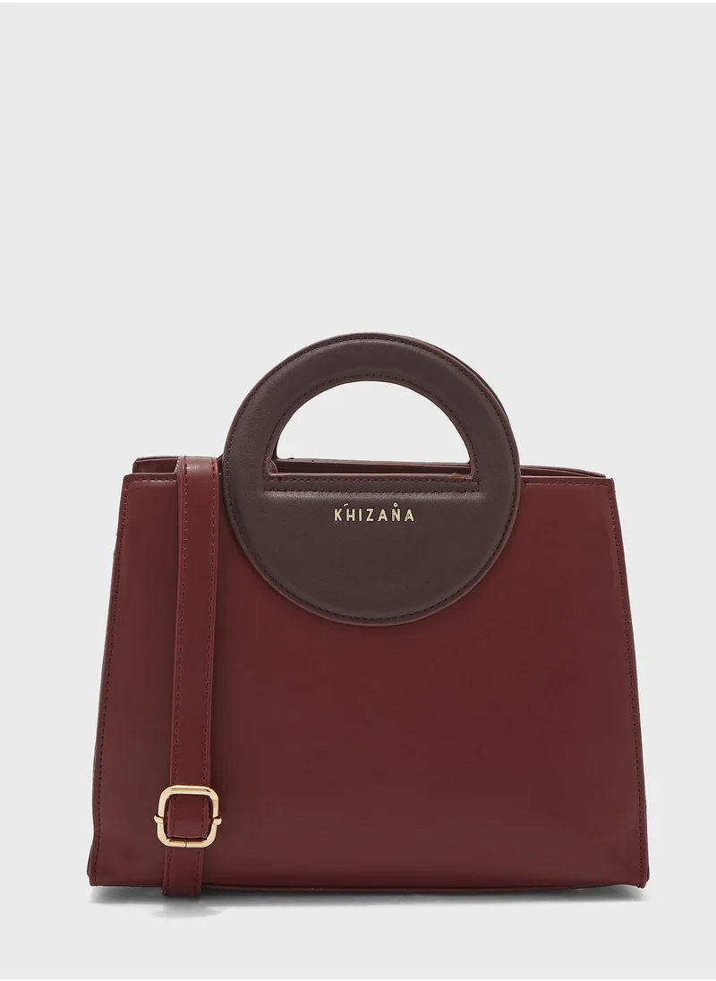 Khizana Circle Handle Satchel Handbag