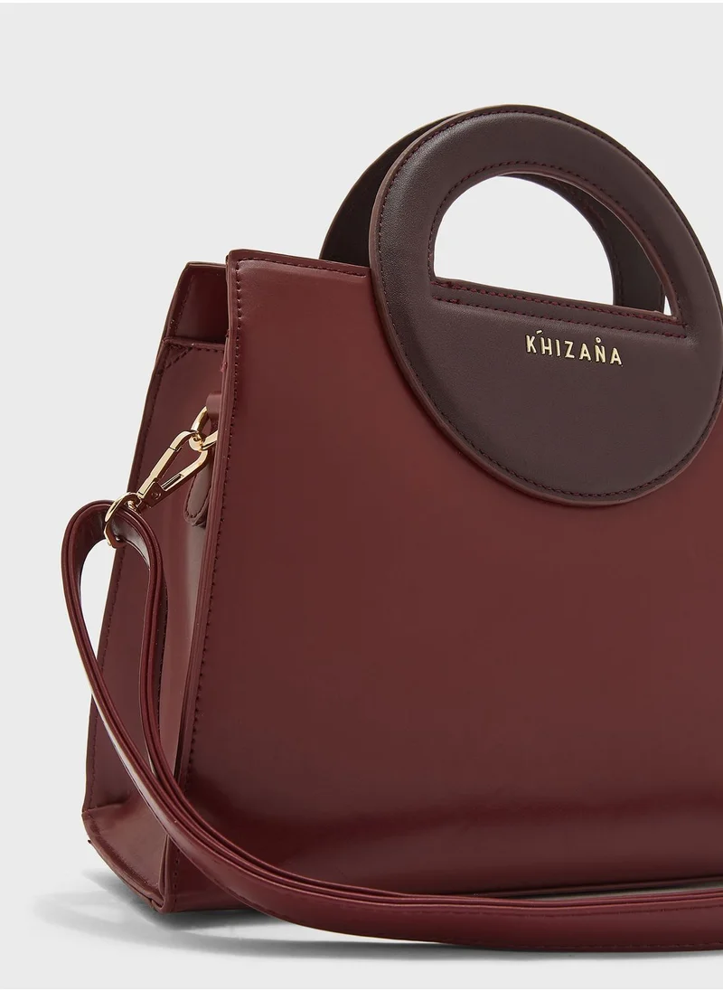 Khizana Circle Handle Satchel Handbag