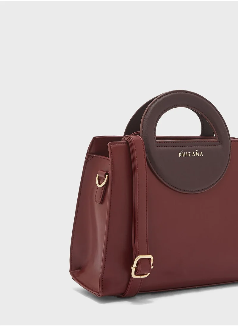 Khizana Circle Handle Satchel Handbag