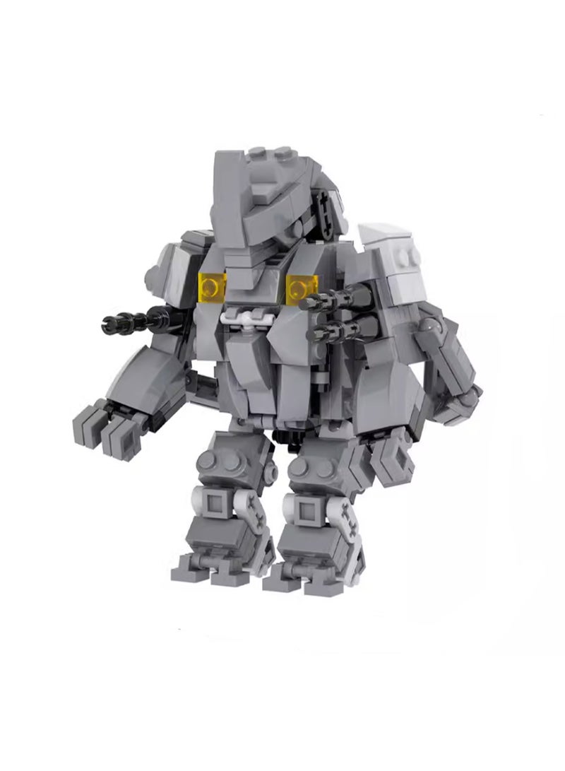 Children's Self-assembly Small Particle Toy Building Blocks Rhino Mecha Model Hand-made Creative Plug-in Toys - Image 1