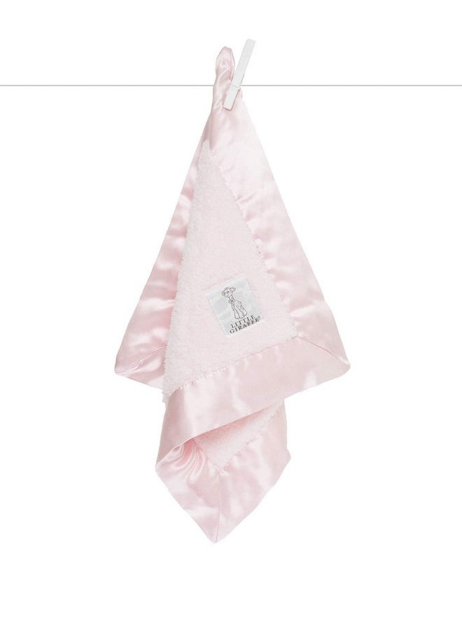Little Giraffe - Little Giraffe Baby Blanket - Blanky - Soft Blanket with Satin Trim - Baby Stroller Blanket - Newborn Baby Essentials & Baby Gifts - 17 x 17 - Pink - Image 1