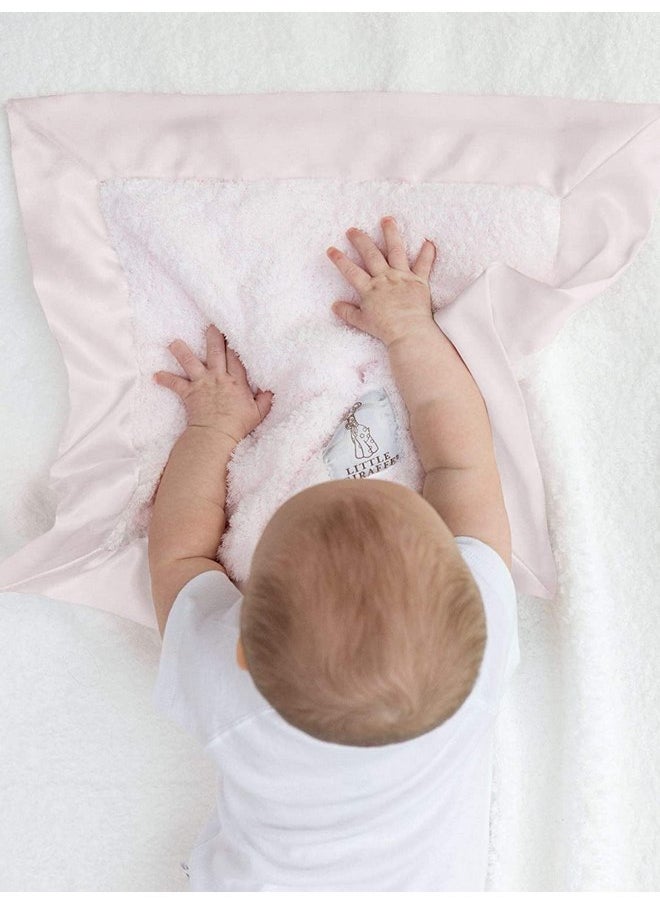 Little Giraffe - Little Giraffe Baby Blanket - Blanky - Soft Blanket with Satin Trim - Baby Stroller Blanket - Newborn Baby Essentials & Baby Gifts - 17 x 17 - Pink - Image 1