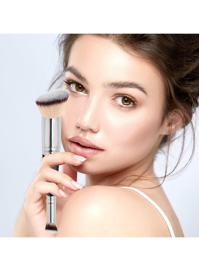 Goolsky Makeup Brushes Makeup BrushDual-ended Angled Foundation Brush Concealer Brush Perfect for Any Look Premium Luxe Hair Rounded Taperd Flawless Brush Ideal for Liquid, Cream, Powder,Blending.  - Image 2