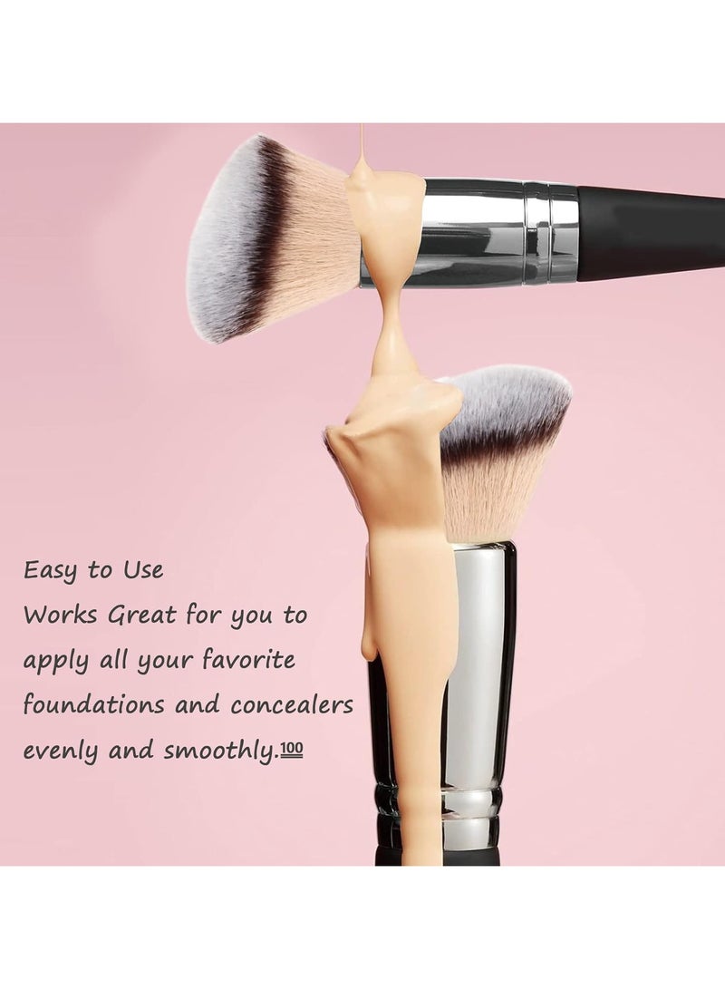 Goolsky Makeup Brushes Makeup BrushDual-ended Angled Foundation Brush Concealer Brush Perfect for Any Look Premium Luxe Hair Rounded Taperd Flawless Brush Ideal for Liquid, Cream, Powder,Blending.  - Image 3